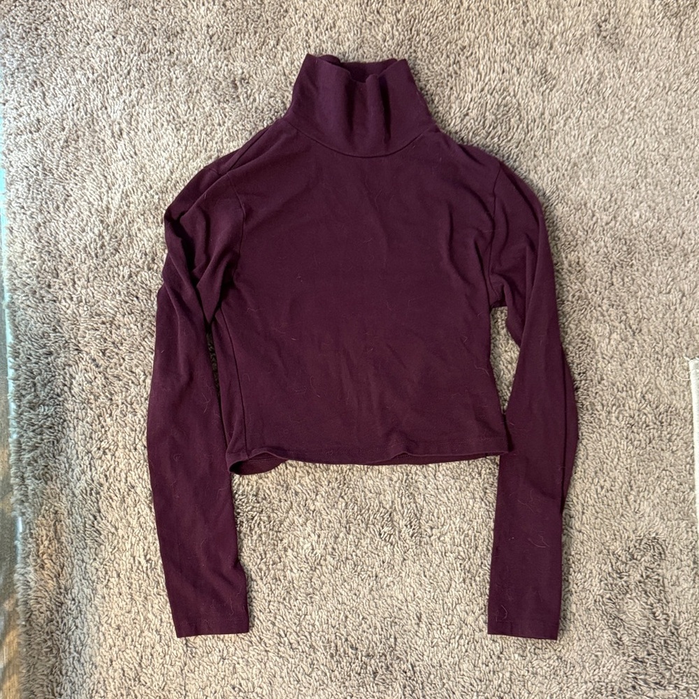 Forever 21 Deep Purple Turtleneck Top